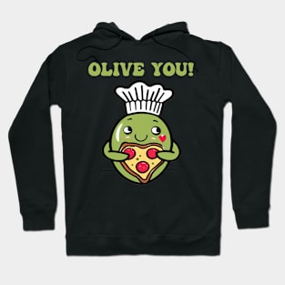 Funny Valentines Day Olive You Couple Hoodie